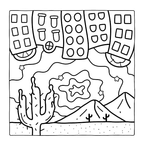 Trippy & Groovy: Psychedelic Coloring Book for Adults Featuring Mushrooms, Aliens, Magic Worlds and Illusions for Relaxation thumbnail 8