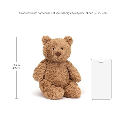 Jellycat Bartholomew Bear Stuffed Animal, Medium, 10 inches - Teddy Bear Plush - Soft and Huggable - Classic Children's Gift thumbnail 2