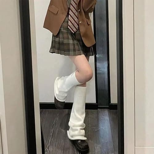 American Trends Leg Warmers Y2k Kawaii Black White Cute Leg Warmers Y2k Goth accessories for Women Girls 80s Party Sports thumbnail 5