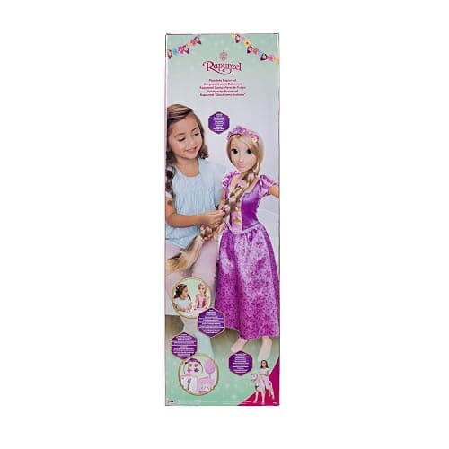 Disney Princess Rapunzel Doll Playdate 32” Tall & Poseable, My Size Articulated Doll in Purple Dress, Comes with Brush to Comb Her Long Golden Hair, Flower Garland Hairband & Hair Pins thumbnail 10