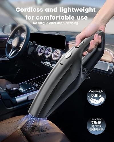 SERVOMASTER Handheld Vacuum Cordless, Car Vacuums Powerful with Rechargeable Battery, Portable Hand Held Vacuum Cordless with Washable HEPA Filter, Mini Vacuums Kit for Men and Women thumbnail 3