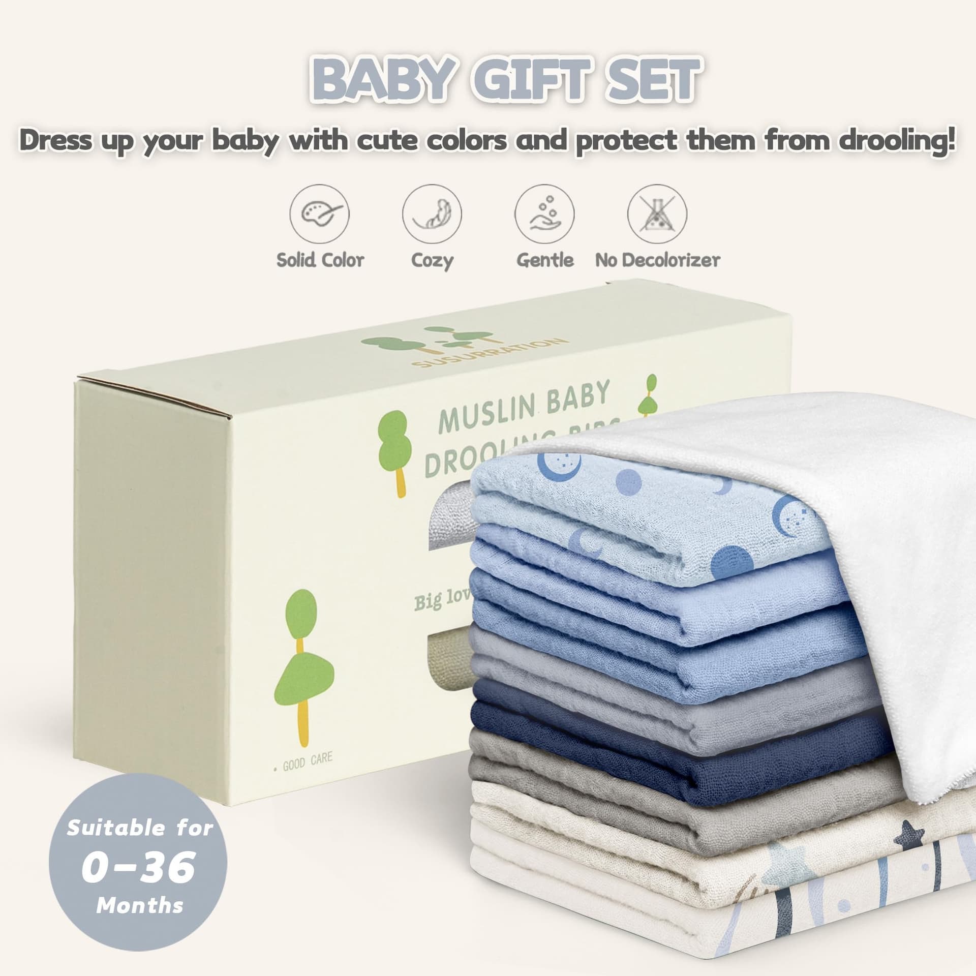 Muslin Baby Drool Bibs thumbnail 7