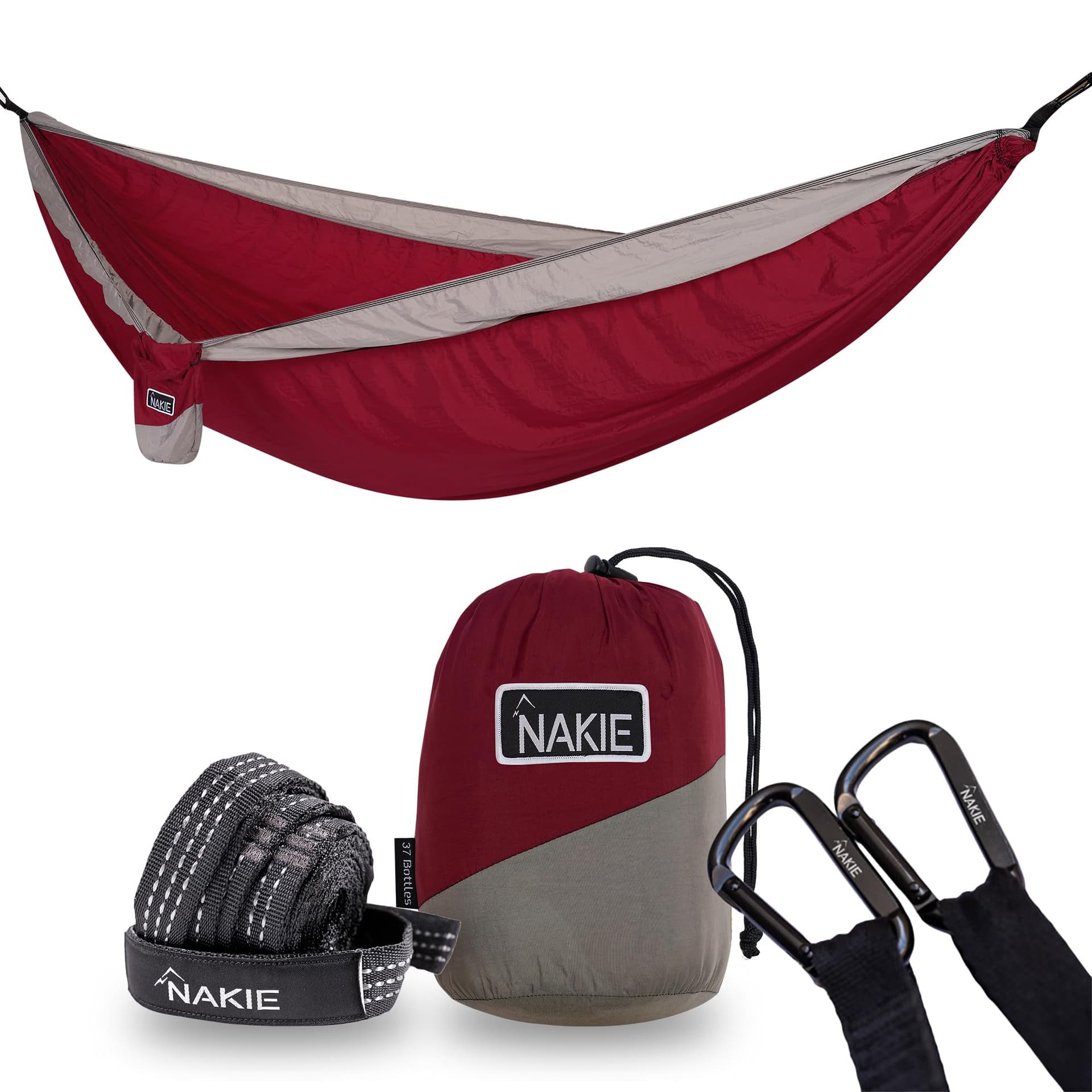Nakie Double Hammock (Merlot Red) - Image 1
