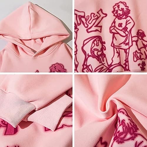 Aelfric Eden Mens Graphic Oversized Hoodie Cartoon Character Print Streetwear Casual hoodies y2k Hooded Sweatshirt thumbnail 6