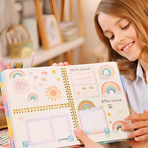 OIHEW DIY Journal Kit for Girls - 2PC Stocking Stuffers for Teen Girls, Stationary & Diary Set, Christmas Birthday Gifts for 8 9 10 11 12 13 14 Year Old Girls, Scrapbook Supplies Art and Crafts Toy Kit thumbnail 2