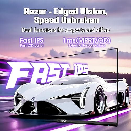 Amzfast 27" White Gaming Monitor, WQHD 2560x1440 200Hz Fast IPS 1ms HDR400 | 130% sRGB, 8bit+FRC, Adaptive Sync, TÜV Eye Care, HDMI 2.0x2, DP 1.4x2, VESA 100x100 – AMZG27F6Q for Competitive & 3A Gaming thumbnail 4