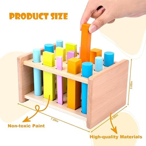 Montessori Shape Matching Toys - Wooden Shape Sorting Toys for 1-3 Years Old Children - Educational Toy for Preschoolers thumbnail 2