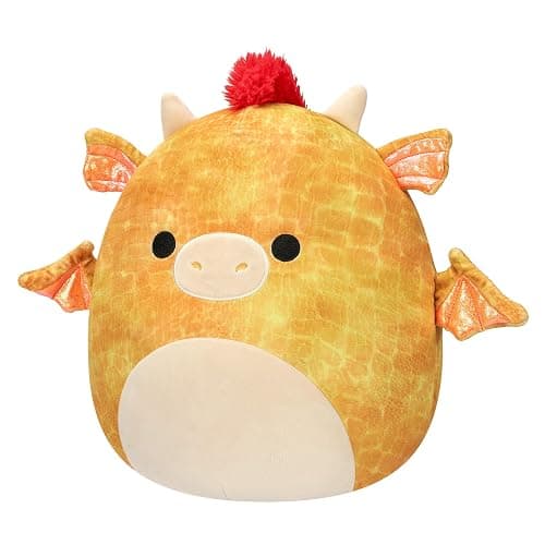 Squishmallows Original 12-Inch Dieric Yellow Dragon with Orange Mane - Official Jazwares Large Plush thumbnail 4