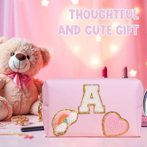 Elilier Birthday Gifts for Kids 4 5 6 7 8 9 10 11 12 year Old, Girl gifts Skin Care, Letter Pouch Cosmetic Toiletry Bag, Personalized Gift for Girl, Gift Bags thumbnail 6