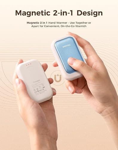 OCOOPA AI Magnetic Hand Warmers Rechargeable 2 Pack, 5000mAh Ultra-Thin Electric Glove Heater Handwarmer,UL Certified, Men Women Gifts for Christmas,Birthday,Winter Essentials,UT4 Young thumbnail 6