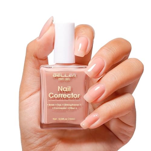 GELLEN Nail Corrector Polish Tinted Sheer Nude, Enhance Natural Look | Toxin HEMA Free One Stop Nail Polish, No Base Top & Lamp Needed | Corrects & Strengthens Weak Brittle Uneven Discolored Nails - Image 1