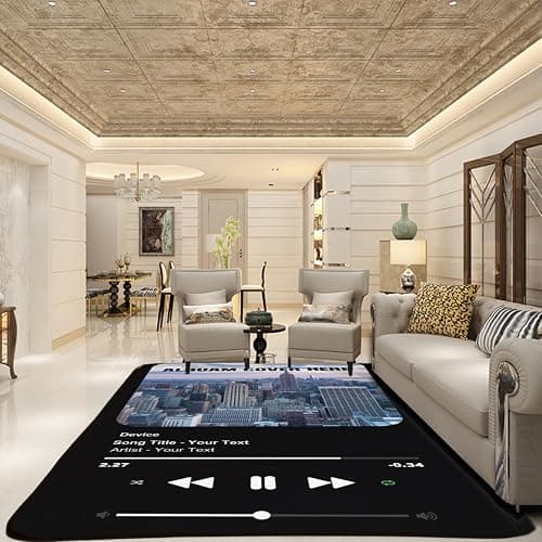 WOBAGMEN Custom Rug Music Decor Area Rug for Bedroom Living Room with Your Favorite Album or Song, Non-Slip Floor Mat Carpet Home Decor Rugs, Gift for Music Lovers thumbnail 8