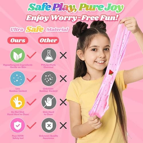 6 Pack Butter Slime Kit for Kids, Scented DIY Slime Toys for Girls and Boys Ages 3 4 5 6 7 8 9 10 11 12 Year Old, Cute Preppy Stuff Teen Girls Birthday Gifts Party Favors Stocking Stuffers thumbnail 5