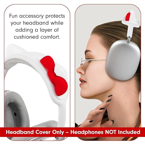 Sonix x Sanrio Hello Kitty Headband Cover for AirPods Max | Silicone Cute Cat Ears Protective Accessory for Headphones Headband | Compatible with Apple AirPods Max | Hello Kitty White thumbnail 5