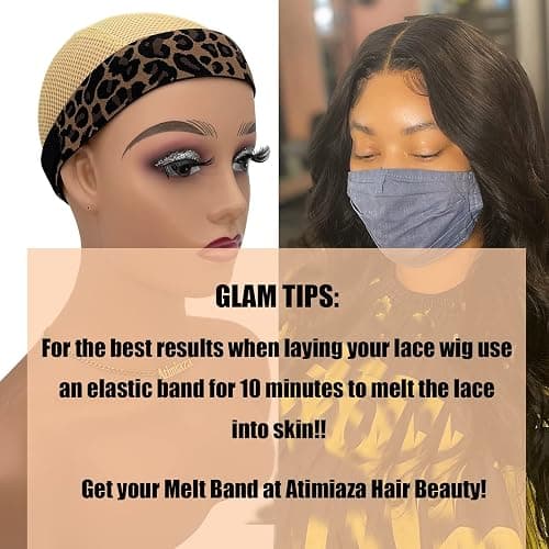 Atimiaza 3 Pcs Elastic Bands for Wigs - Lace Melting, Edge Wrap to Lay Edges (Silver, Leopard, Black Pack) thumbnail 6