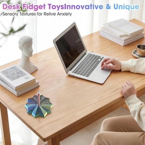 3D Printed Star Fidget Toys Adults Teen with Detachable Handle, Dual Motion Sensory Toys with Auditory Feedback,Color-Changing Spiral for Stress Relief and Focus,Gifts for ADHD and Office Desk thumbnail 4
