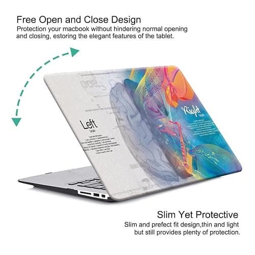 KEROM Compatible with MacBook Pro 13 inch Case 2022-2016 Release M2 M1 A2338 A2289 A2251 A2159 A1989 A1706 with Touch Bar, Plastic Hard Shell Case & Keyboard Cover, Left Right Brain thumbnail 3