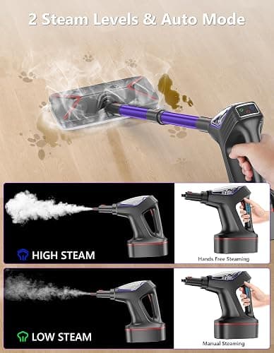 Steam Mop for Floor Cleaning, Heavy Duty All-in-One Steam Cleaner for Home with Detachable Handheld Steamer, for Hardwood, Tile, Walls, Grout, Windows, Furniture and Decks thumbnail 7
