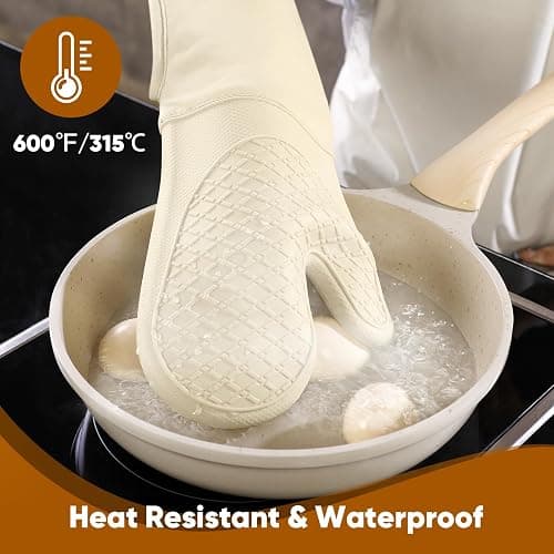 Silicone Oven Mitts Pot Holder Kitchen-Towels100% Cotton Dish Towels for Kitchen,Super Soft and Absorbent Kitchen Hand Towels/Tea Towels.Pot Holder,Oven Mitt Heat Resistant,Silicone Grip,Gift Set thumbnail 6