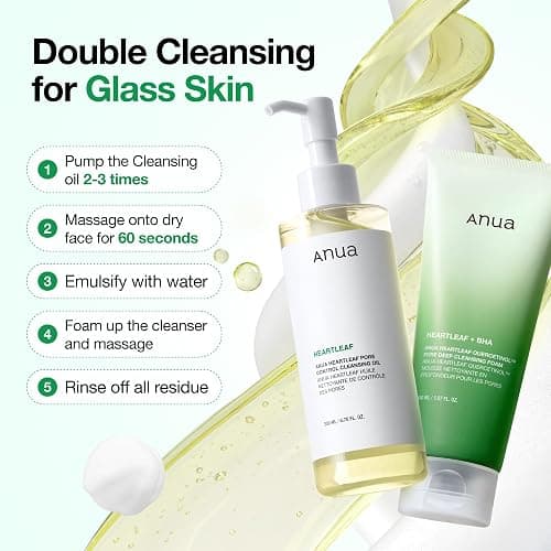 Anua Heartleaf Pore Control Cleansing Oil, Korean Skincare, 6.76 fl.oz | Pore Cleanser, Sebum Care, Gentle Melting Oil Cleanser for Face, Safe For All Skin Type, Daily Hydrating Makeup Remover thumbnail 8