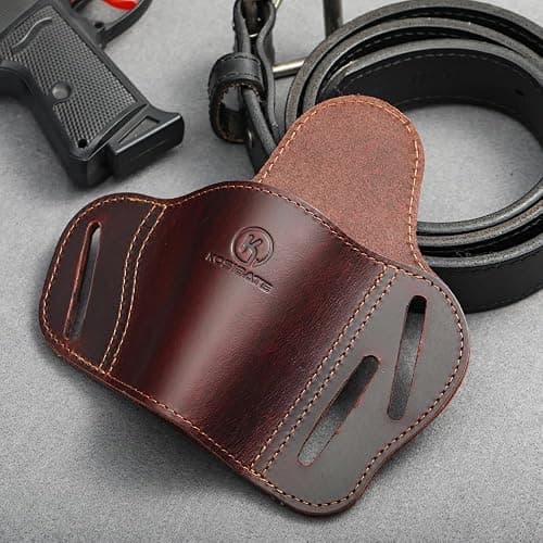 Kosibate 1911 Holster OWB, Leather Pancake Holster Fits All 1911 Style Handguns - Colt 1911 - Sig Sauer - Remington - Ruger & More thumbnail 3