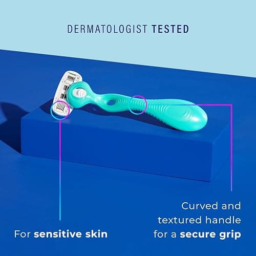 Schick Hydro Silk Sensitive Razor Blade Refills,| 5-Blade Sensitive Skin Razors for Women | Womens Razor Refills for-Sensitive Skin,6 Count (Pack of 2) thumbnail 7