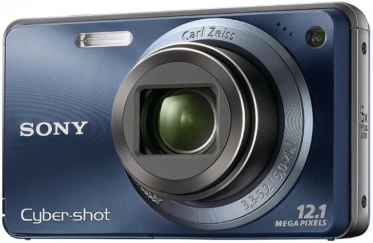Sony Cyber-shot DSC-W290 12 MP Digital Camera with 5x Optical Zoom and Super Steady Shot Image Stabilization (Dark Blue) (OLD MODEL) - Image 1