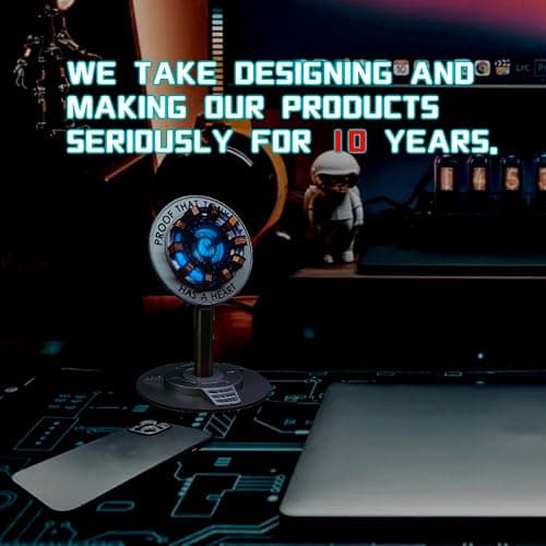 Arc Reactor Light, Rechargeable Superhero Lamp, Multi-Color Cute Table Decor, Gift for Him, Iron Tony Has A Heart(Touch/Remote) thumbnail 5