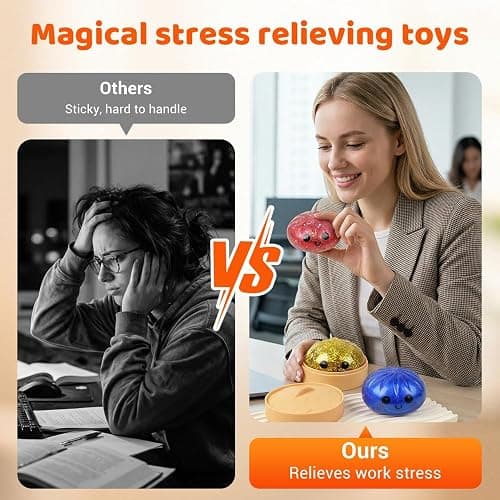 Giant Dumpling Squishy, 2026 Soft Dumpling Stress Ball with Steamer Box, Easter Gift Squeeze Stress Relief Sensory Figure Decor for Desk Office Home Relaxation (White+Gold) thumbnail 5
