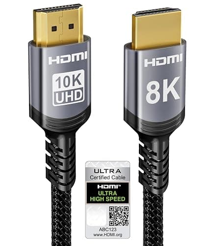 Sniokco 10K 8K 4K HDMI 2.1 Cable 2M, Certified 48Gbps Ultra High Speed HDMI® Cable 0.01ms 4K 240Hz 165Hz 120Hz 8K 60Hz eARC Netflix HDCP 2.3 2.2 DTS:X HDR10+ TV Monitor Projector Roku Sky-Q - Image 1