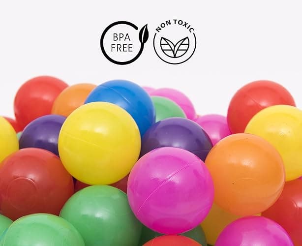 Straame Playballs, Crush-Proof, Colourful Pit Balls for Kids Baby-Approved Multi-Pack Toddler Ball Pit, Smooth Plastic Balls, No Sharp Edges, Non-Toxic & BPA Free. thumbnail 7
