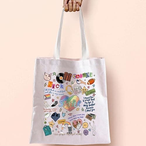 BLUPARK Heart Stopper Tote Bag LGBT Book Tote Bag LGBT Pride Gift Love Is Love Tote Bag Gay Pride Shoulder Bag Gay Juice Tote thumbnail 7