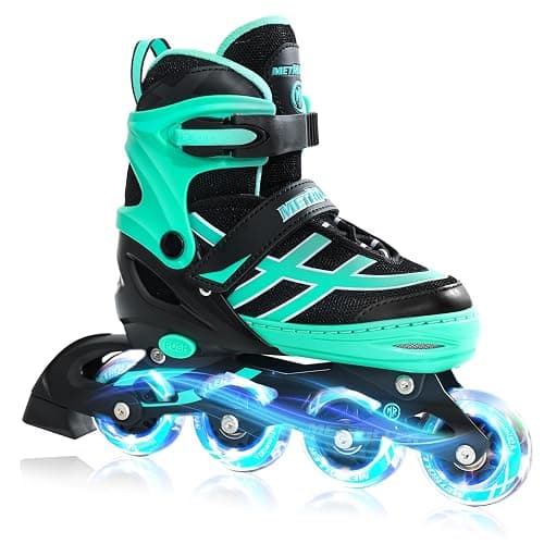 METROLLER Inline Skates for Girls Boys Ages 5-8 8-12 Adjustable Illuminating Wheels Inline Roller Skates for Youth Kids Outdoor Blades - Image 1