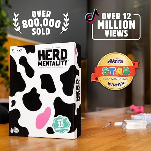 Herd Mentality Board Game Bundle – Herd Mentality Game + Moovies & Moosic Game + Original Expansion Pack + Christmas Pack | Funny Family Party Games for Adults, Teens & Kids thumbnail 2