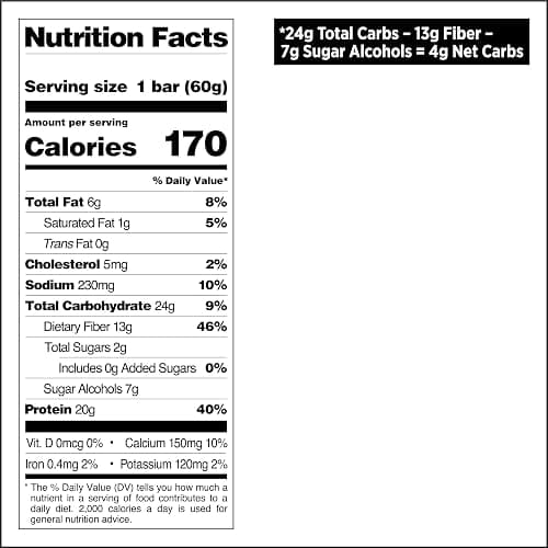 Quest Nutrition Apple Pie Protein Bar, 20g Protein, 4g Net Carbs, 2g Sugar, Gluten Free, Keto Friendly, 12 Count thumbnail 7