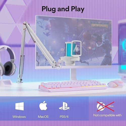 MAONO USB Gaming Microphone with Noise Cancellation, Computer PC Mic with Boom Arm, RGB Light, Mute, Gain, Monitoring Streaming Mic for Podcast, YouTube, Twitch, Discord, PS5/4, GamerWave DGM20S thumbnail 6