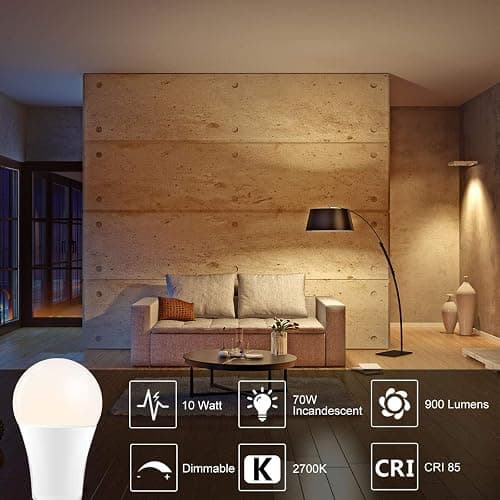 ILC Color Changing LED Light Bulbs, 70W Equivalent, 2700K Warm White A19 E26 Screw Edison Base RGBW Dimmable - 12 Color Choices - Timing Infrared Remote Control Included (2 Pack) thumbnail 7
