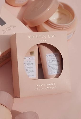 Kristin Ess Signature Travel Size Salon Shampoo + Conditioner Set for Moisture, Softness + Shine - Anti Frizz + Lightly Clarifying - Sulfate Free, Vegan + Safe for Color Treated Hair - Mini Travel Set thumbnail 3