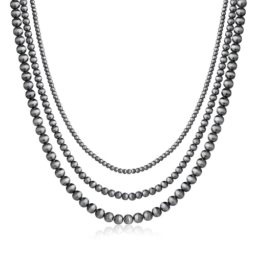 CHISOONBANNER Western Jewelry Navajo Pearl Necklace for Women Beaded Necklace Boho Vintage Choker - Image 1