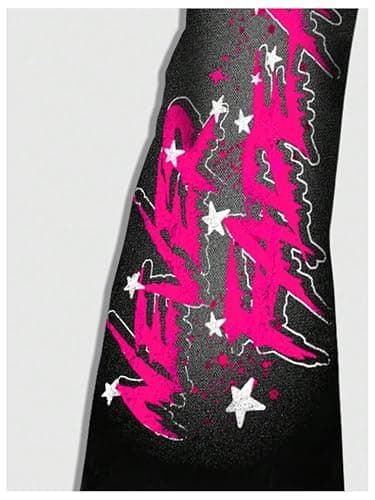 WDIRARA Men's Y2k Graphic Letter Print Stacked Sweatpants Drawstring Bell Bottom Flare Pants with Pockets thumbnail 2