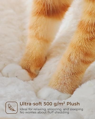 MUTTROS Modern Cat Tree for Large Cats, Wood Cat Tower for Indoor Cats, Real Branch Luxury Cat Furniture with Super Large Cozy Condo and Hammock & Scratching Post, Top Basket, White thumbnail 6