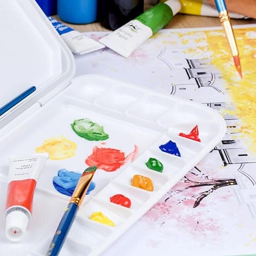 Mr. Pen Airtight 18-Well Watercolor Palette with 2 Mixing Areas and Lid - Folding Paint Tray thumbnail 2