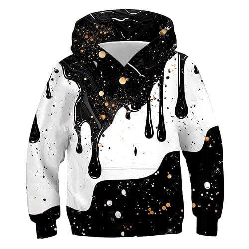 uideazone 6-16 Years Boys Hoodies for Kids 3D Graphic Hooded Sweatshirt | Big Kangaroo Pocket, Lightweight Fabric, Easy Match, for Spring, Fall and Winter, Indoor and Outdoor Activities - Image 1