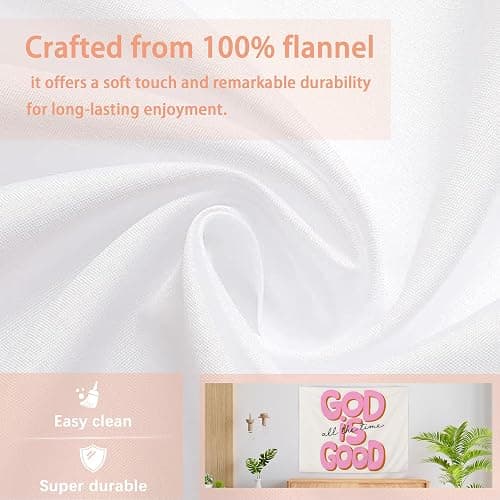 AQYIP God Is Good All the Time Christian Tapestry, Bible Verse Tapestry Decorative, Religious Scripture Wall Tapestries Blanket Decor for Home Office Church Prayer Room, 50x60 Inch thumbnail 3