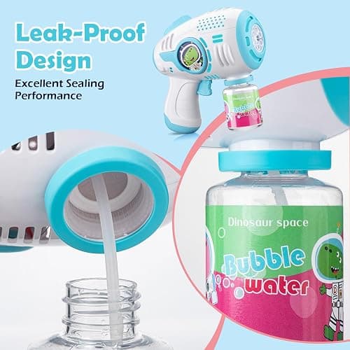 ZACEAC Bubble Guns for Kids 4-8, 2 Pack Automatic Bubble Blaster with LED Light & 4 Bubble Solution, Bubble Gun for Toddlers Outdoor Summer Toys thumbnail 6