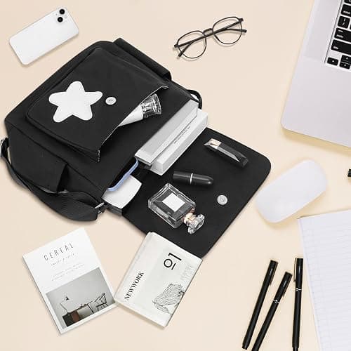 Cute Messenger Bag, Aesthetic Crossbody Bag, Y2K Star Grunge Bag Emo Shoulder Tote Purse for Women thumbnail 3