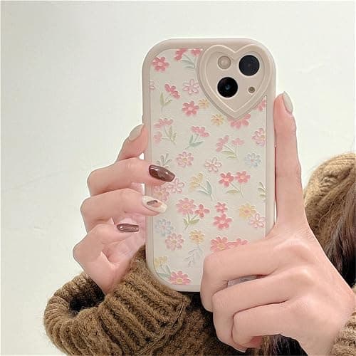 Ownest Compatible with iPhone 7/8/SE/SE 2Case with Cute Flowers Floral Pattern for Women Girls Soft Silicone Love Lens Protection Case for iPhone 7/8/SE/SE 2-White - White Flower - 7/8/SE thumbnail 8