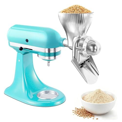 Grain Mill Attachment for KitchenAid Stand With 12 Grind Level, Kitchen Aid Mixer Attachments Wheat Grinder Fit for Wheat, Corn, Oats, Buckwheat, Millet and Other Cereals - New Upgrades - Image 1