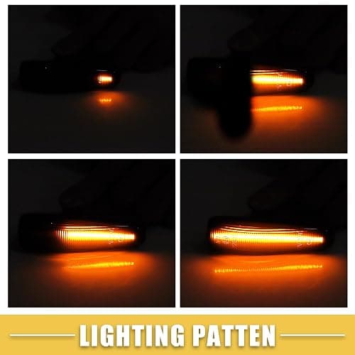 A ABSOPRO LED Side Marker Light 8351A001 Front Turn Signal Lights Fender Sidemarker Lamps for Mitsubishi Lancer 2008-2017 Black Lens Yellow LED Light 1 Pair thumbnail 6