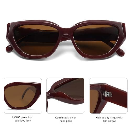 SOJOS Trendy Cute Cat Eye Polarized Sunglasses for Women Fashion Cateye Womens Sunnies SJ2237 thumbnail 4